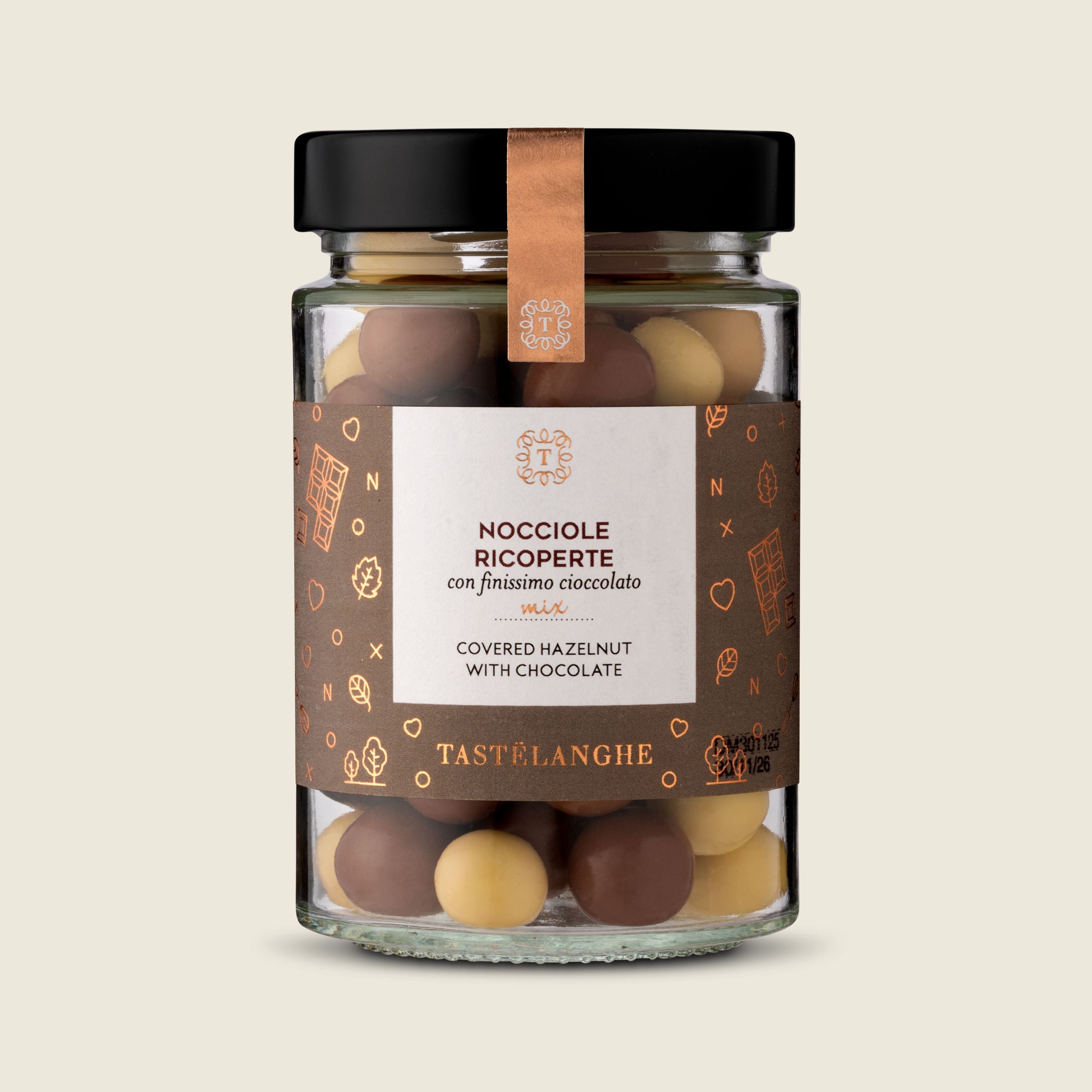 Tastëlanghe Lískové ořechy z Piemonte IGP v čokoládě mix, 200g
