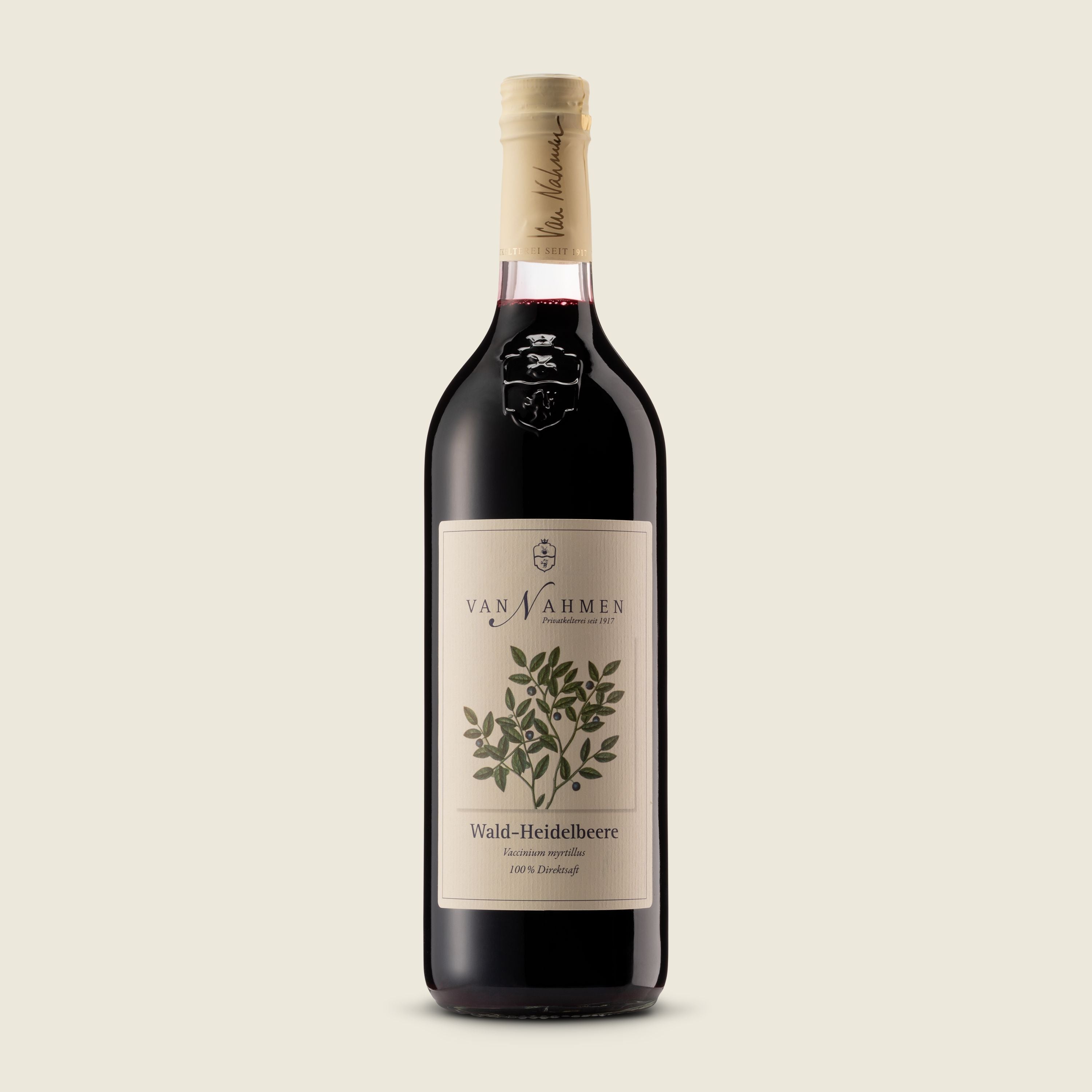 Van Nahmen Borůvková šťáva 100%, BIO, 750 ml