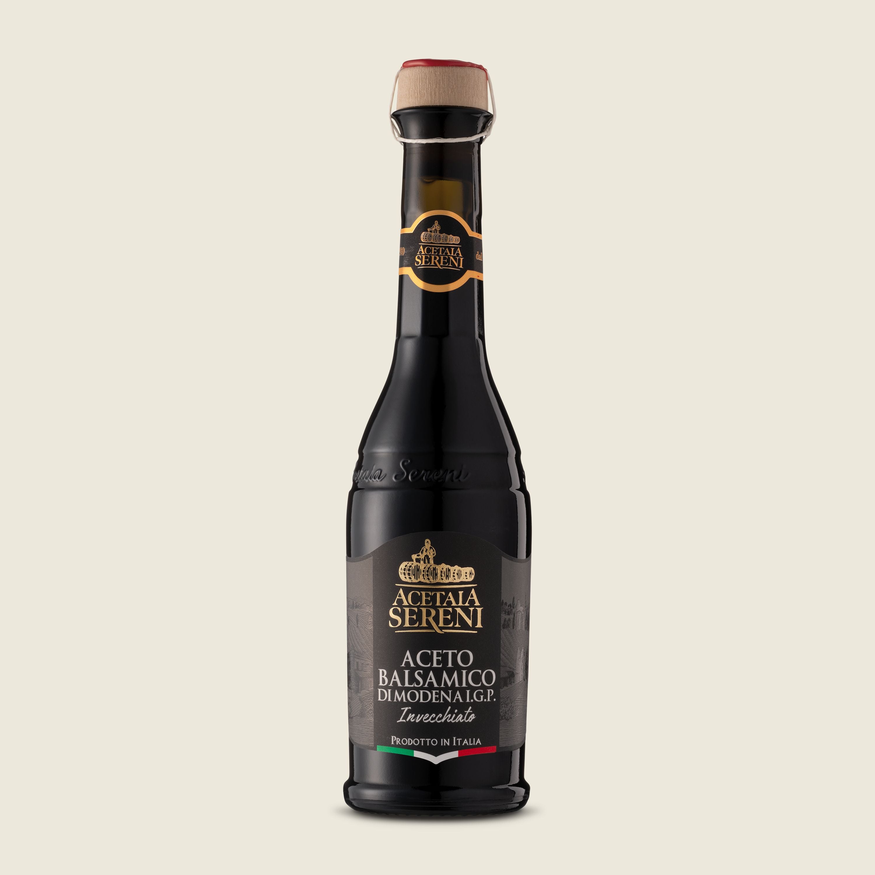 Acetaia Sereni Balzamikový ocet z Modeny IGP -  černá etiketa, 250ml