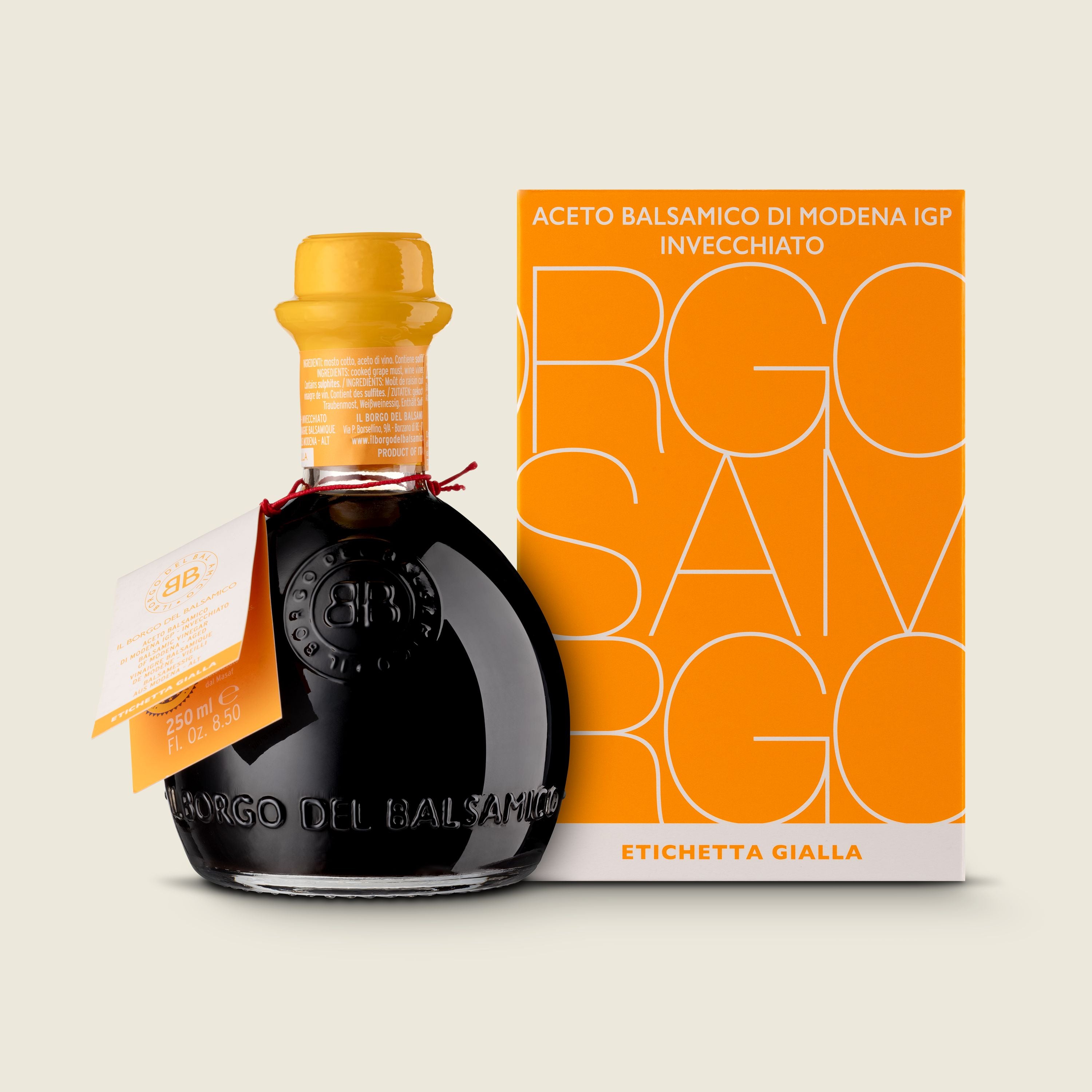 Il Borgo Balsamico Balzamikový ocet z Modeny PDO žlutá  etiketa, 250ml