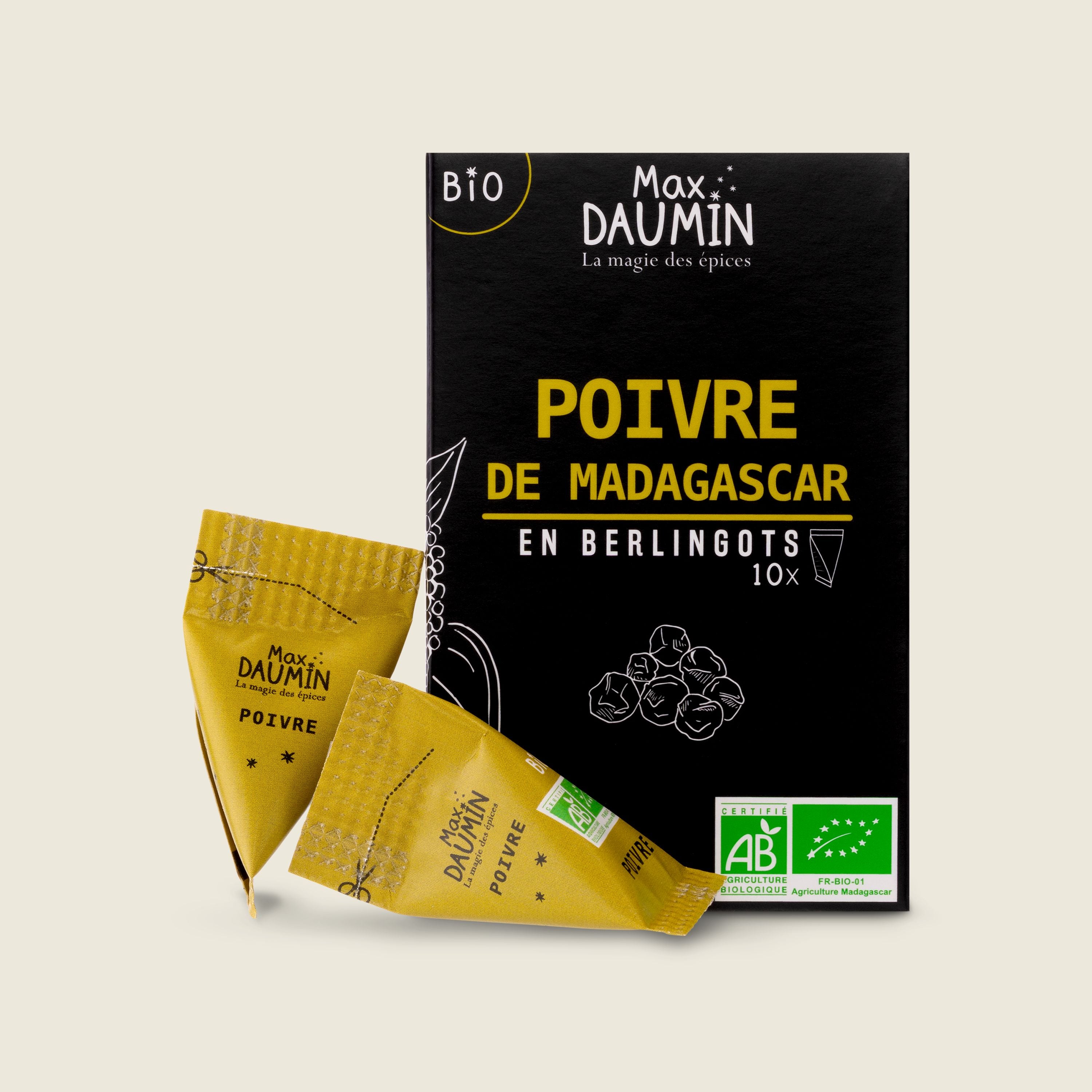 Max Daumin Černý pepř z Madagascaru v malých sáčcích, BIO