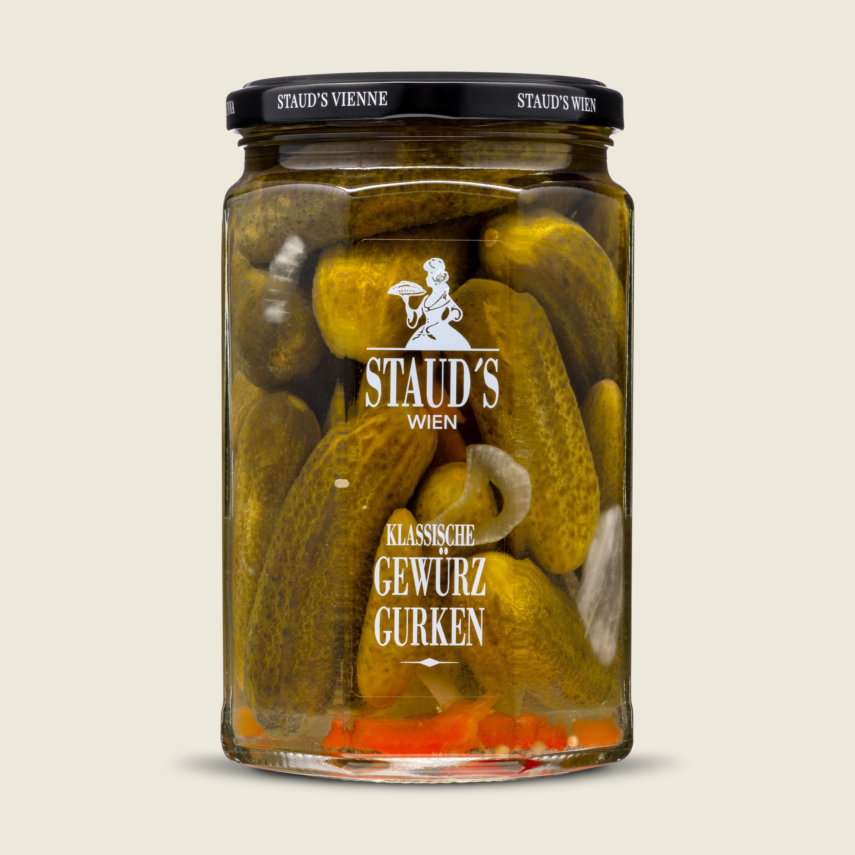 Staud's  Kyselé okurky v kořeněném nálevu, 540 g