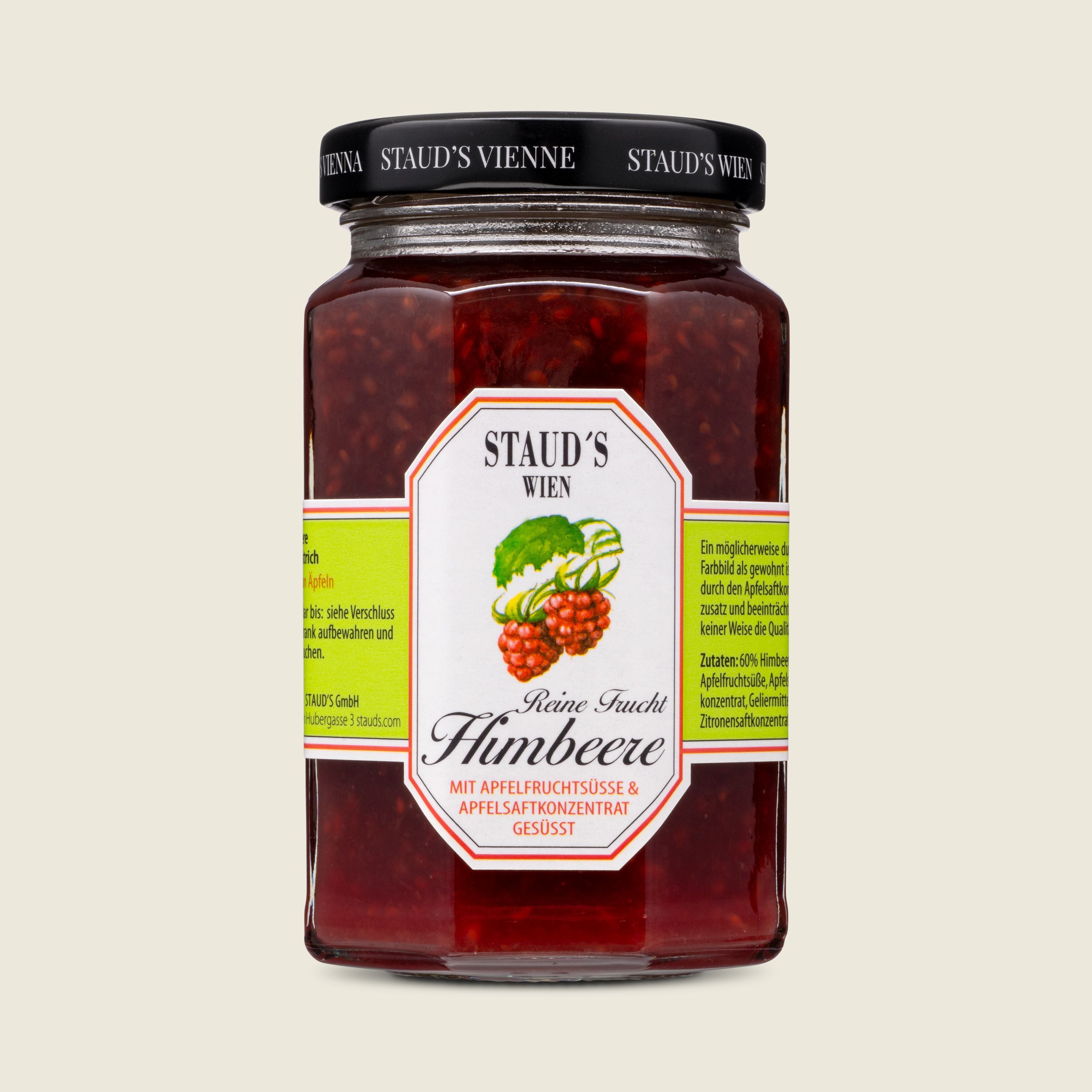 Staud's Malinový džem slazený jablečným koncentrátem s obsahem ovoce 60%, 250g
