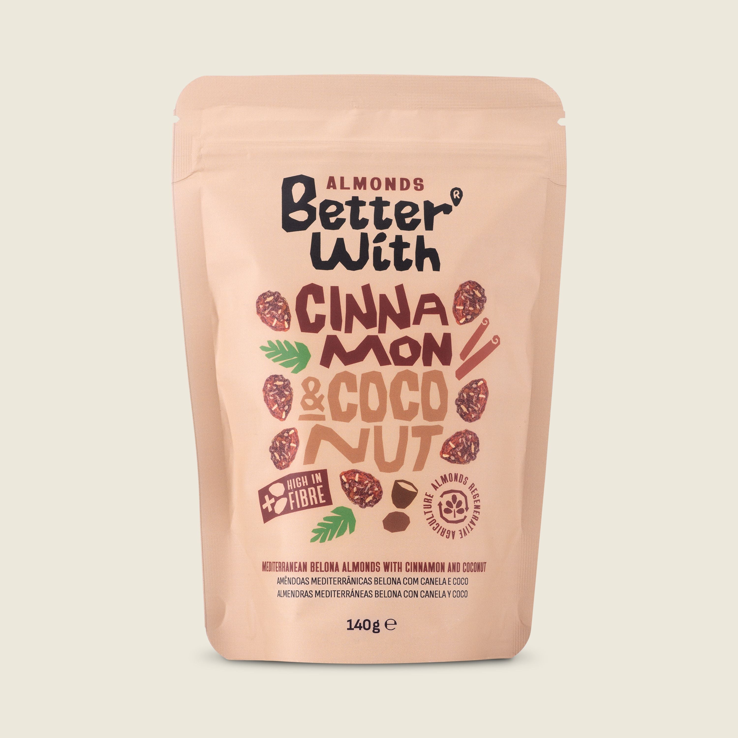 Better with Almonds Mandle ve skořici a kokosu se špetkou mořské soli, 140g