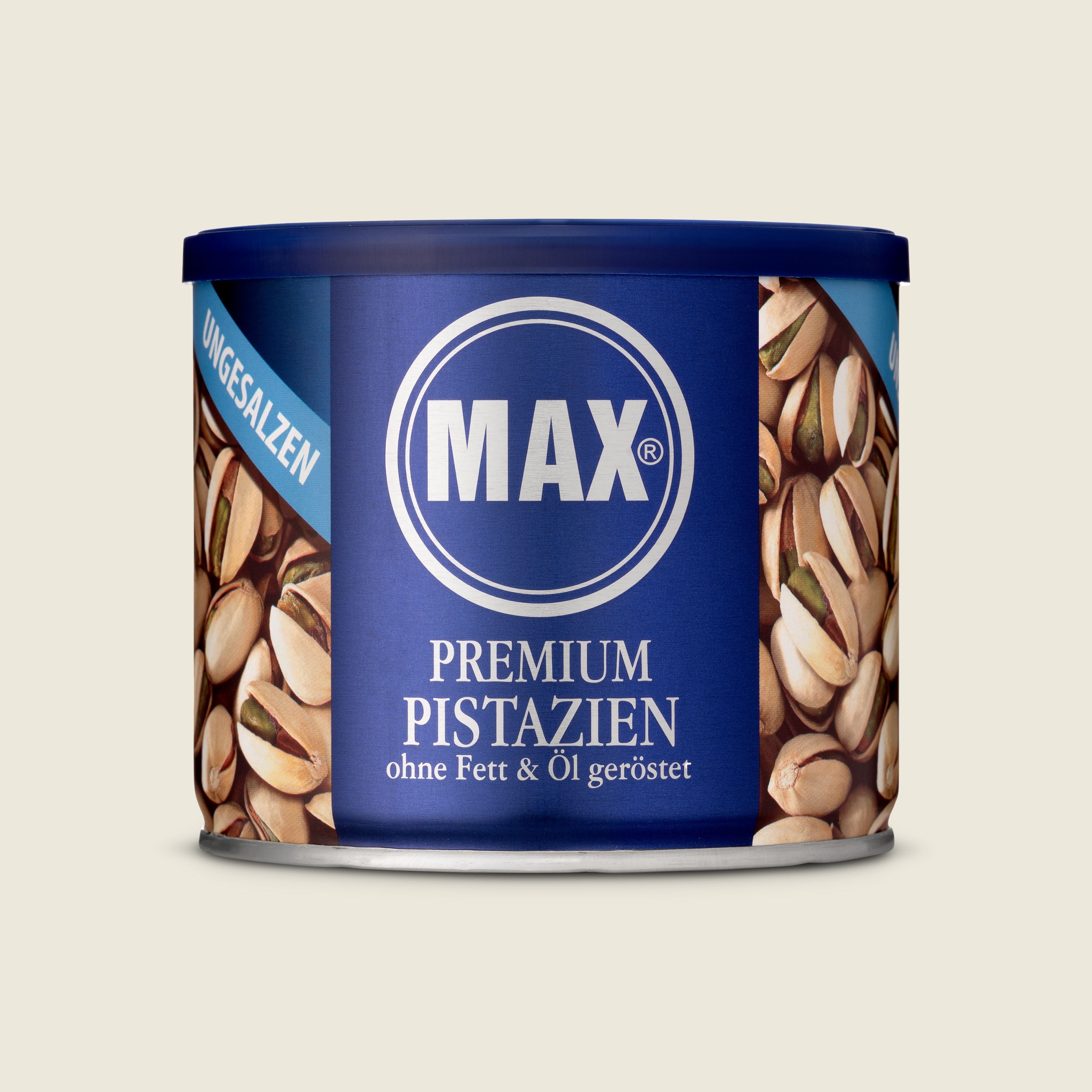 Max Kiene Prémiové pistácie pražené a nesolené, 225g