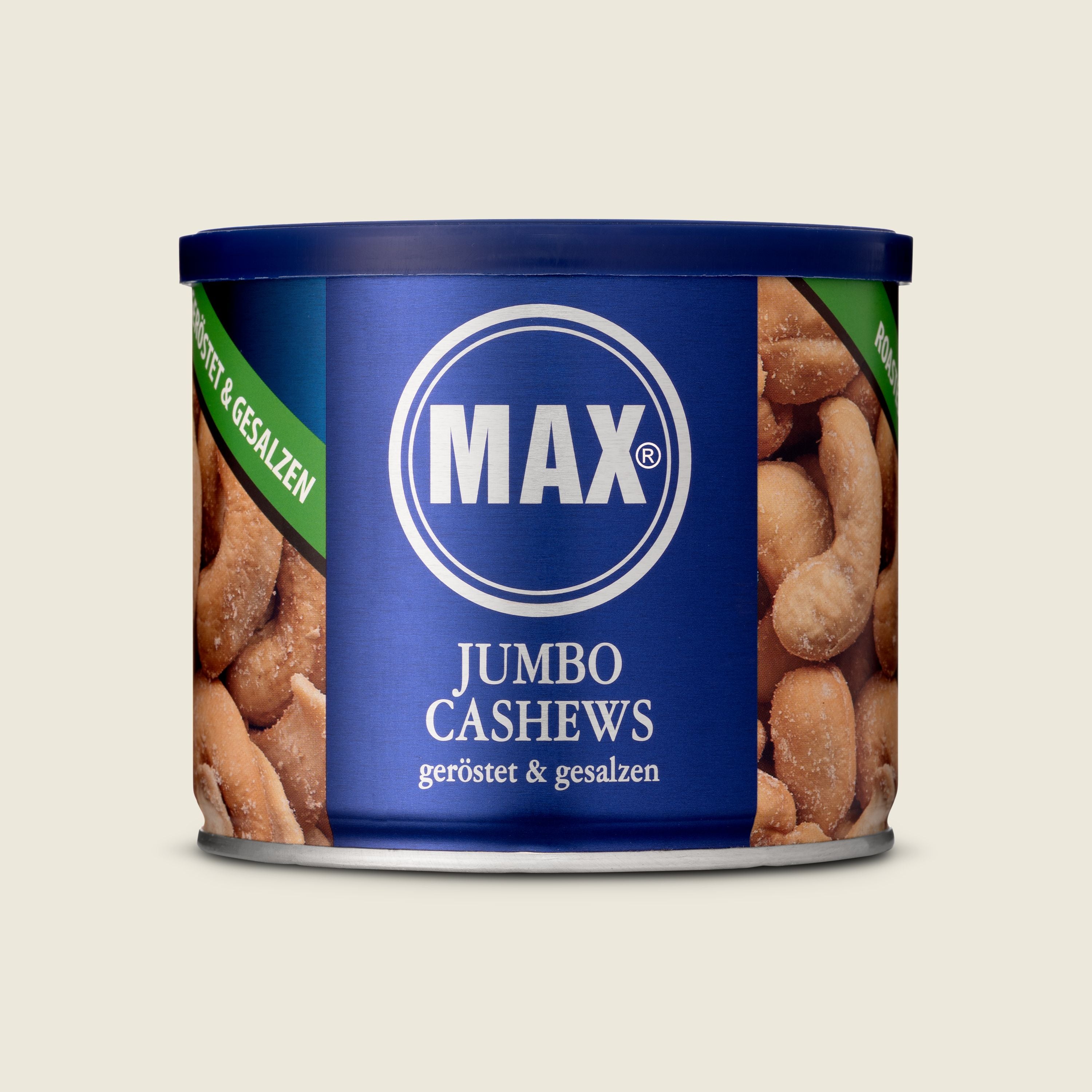 Max Kiene  Jumbo Cashew ořechy pražené a solené, 225 g