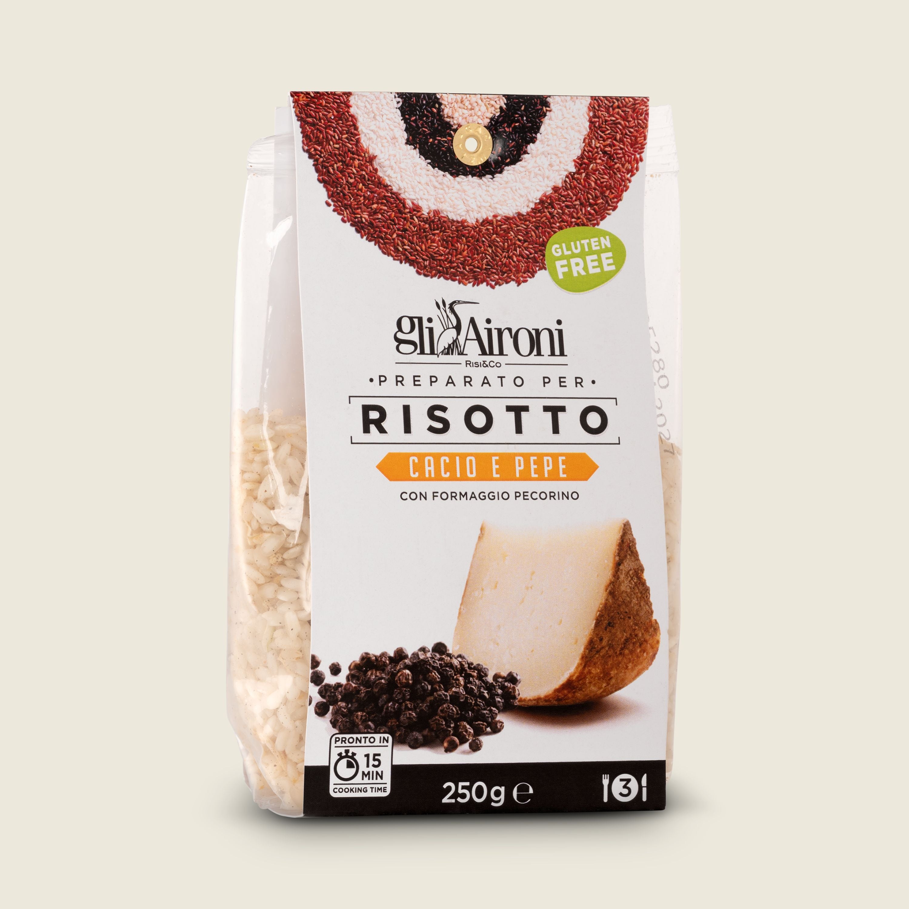 Gli Aironi  Rizoto Cacio e Pepe (sýr a pepř)