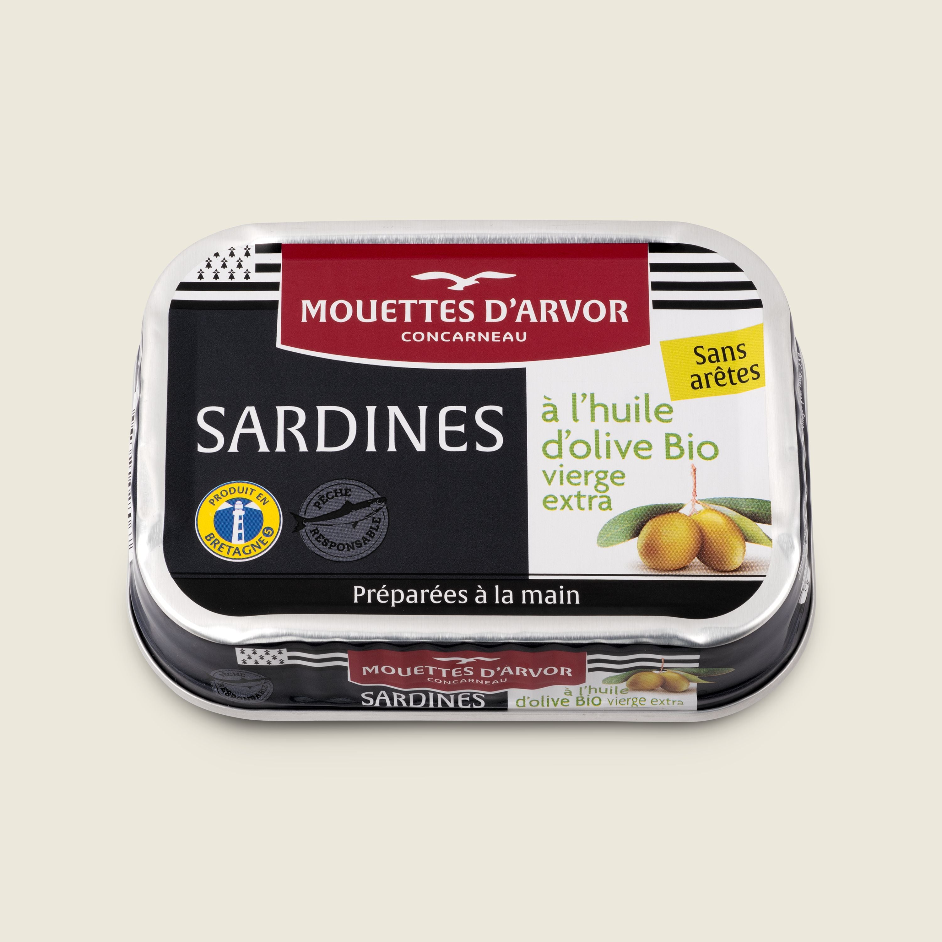 Gonidec Sardinky bez kostí v extra panenském olivovém oleji, BIO, 115 g