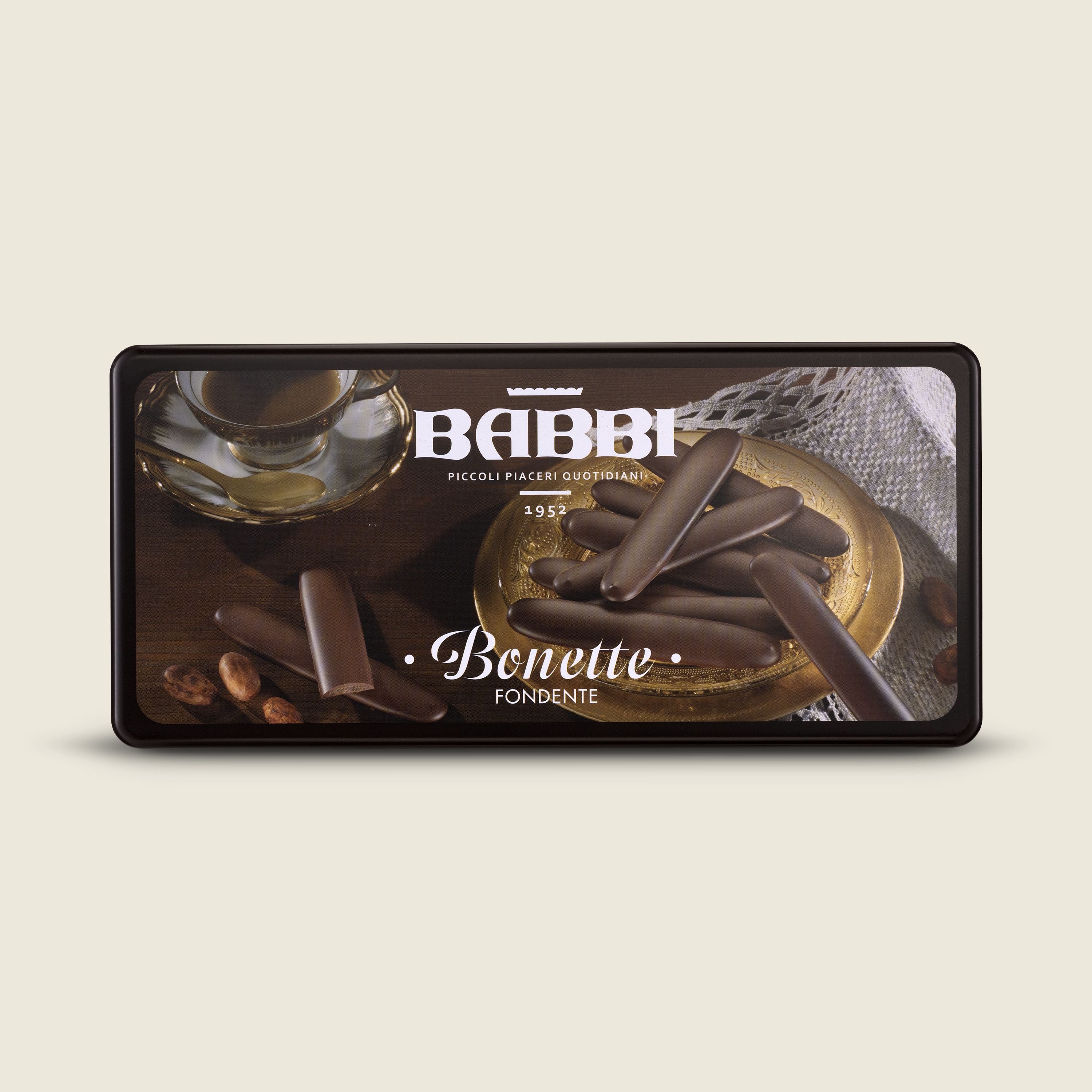 Babbi Bonette čokoládové jazýčky s náplní z hořké čokolády, 180g