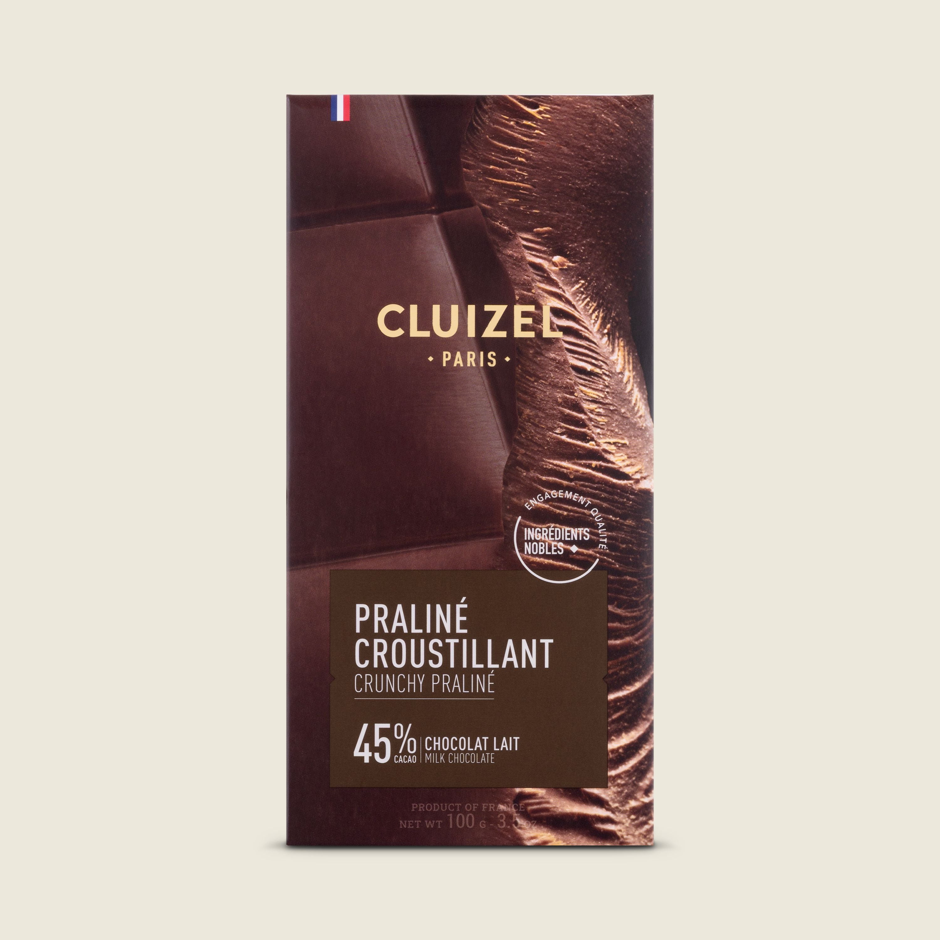 Cluizel Lait 45% Praliné Croustillant čokoláda mléčná s křupavými pralinkami, 100g