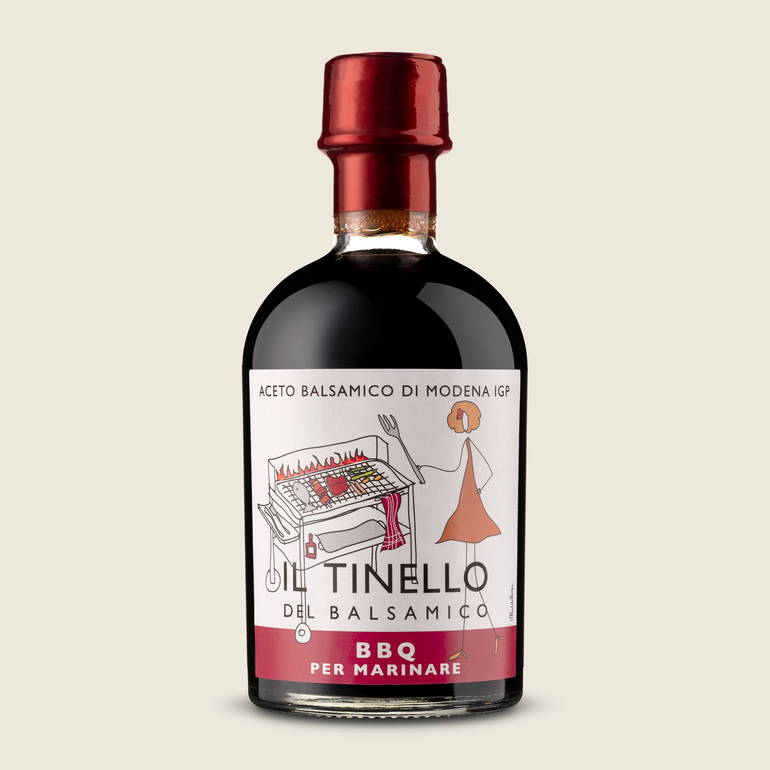 Il Borgo Balsamico  Il Tinello BBQ rubino  balzamikový ocet  na grilování s rubínovou etiketou, 250ml