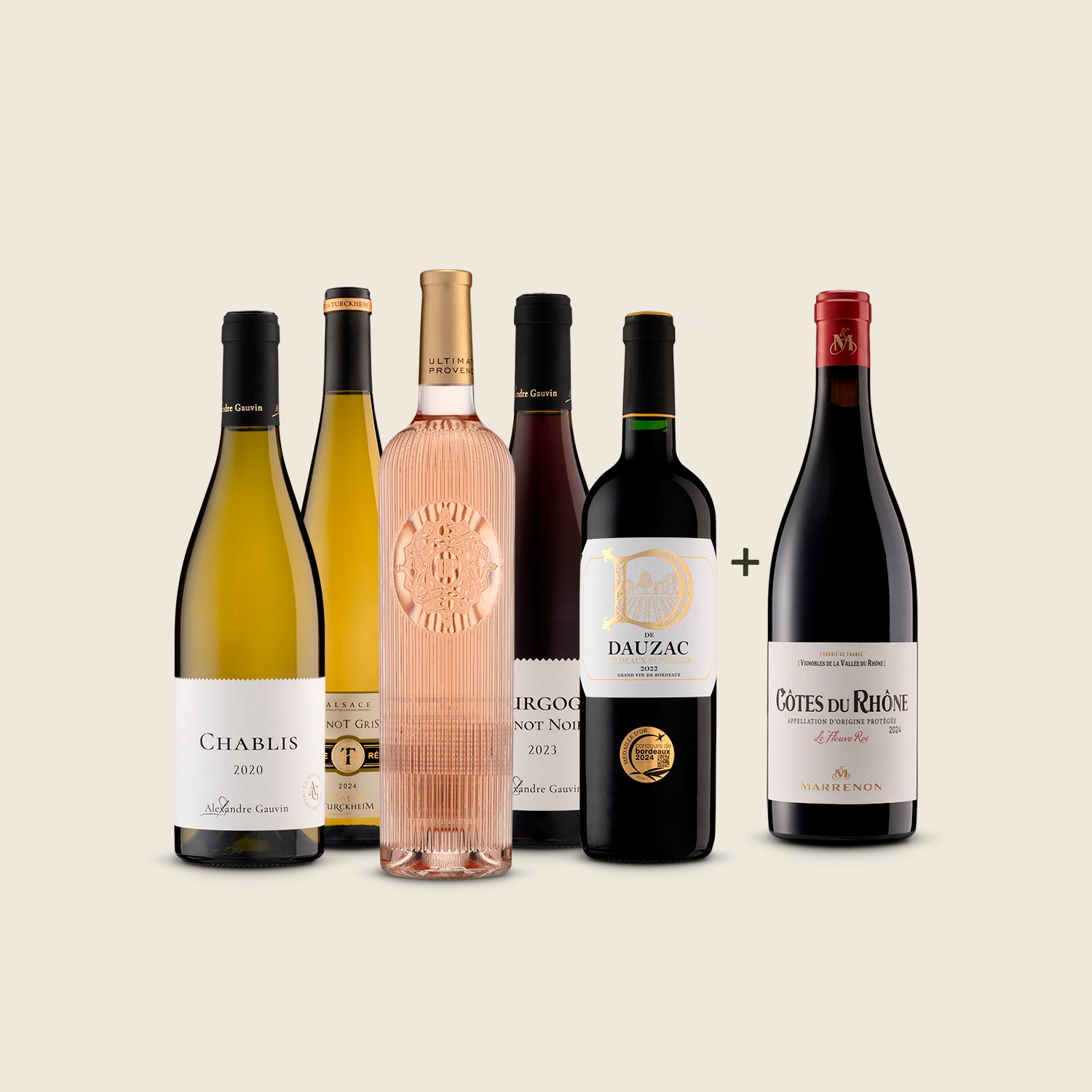 Výběr francouzských vín 5+1 ZDARMA, 6x750 ml