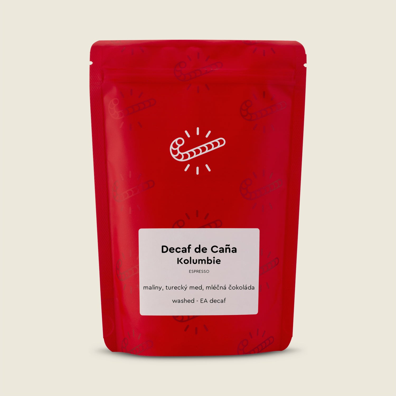 Candy Cane Decaf de Caňa, bezkofeinová káva na espresso, Kolumbie, 250g