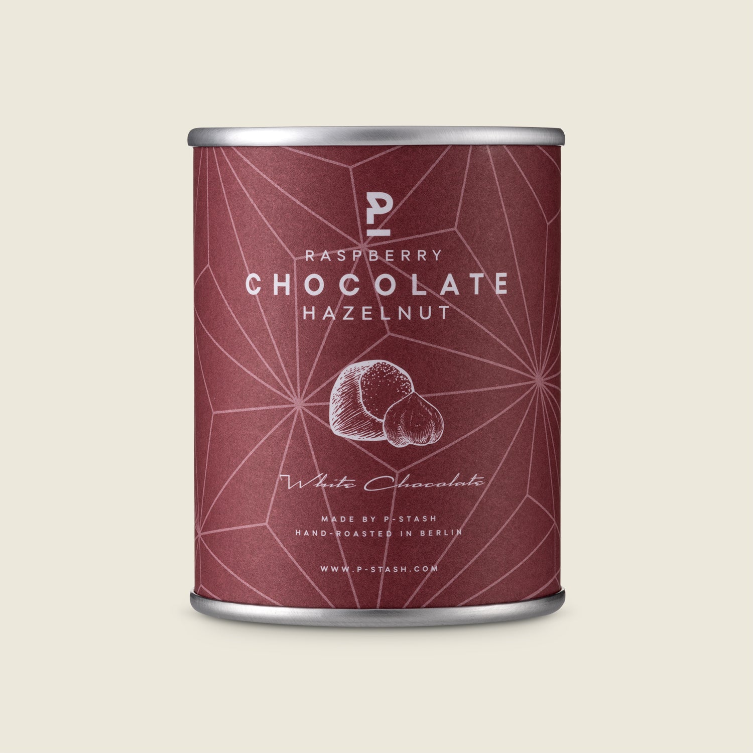 P-Stash Lískové ořechy s bílou čokoládou a malinami, 60g