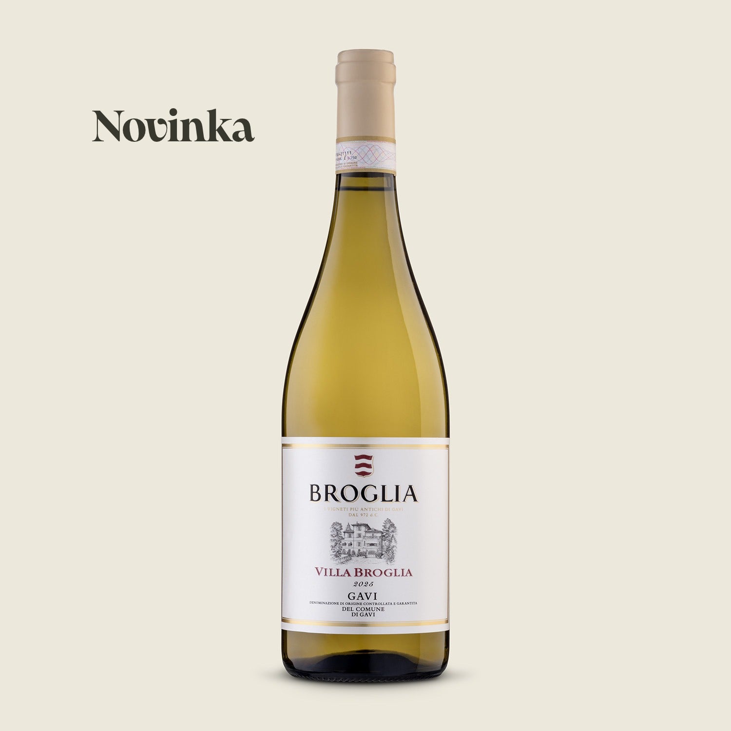 Villa Broglia GAVI DOCG DEL COMUNE DI GAVI 2025, bílé suché víno, 750 ml