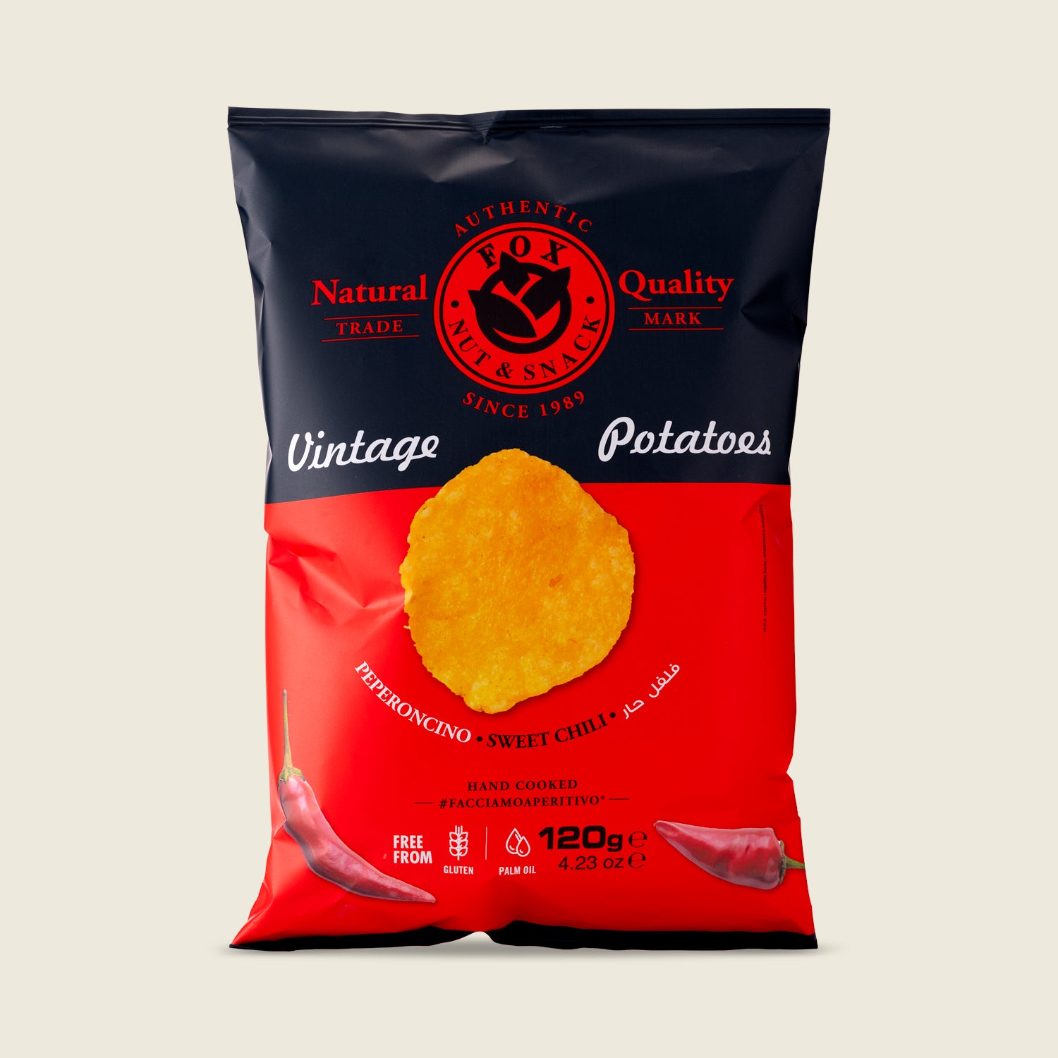 Fox Italia Bramborové lupínky se sladkou chilli papričkou, 125 g