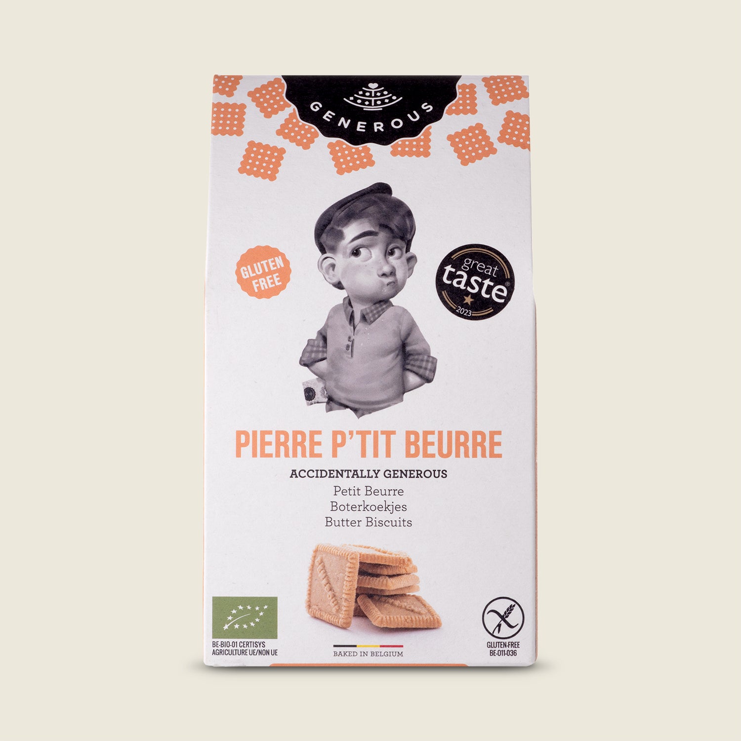 Generous Bio Máslové sušenky Pierre P’tit Beurre, 100 g