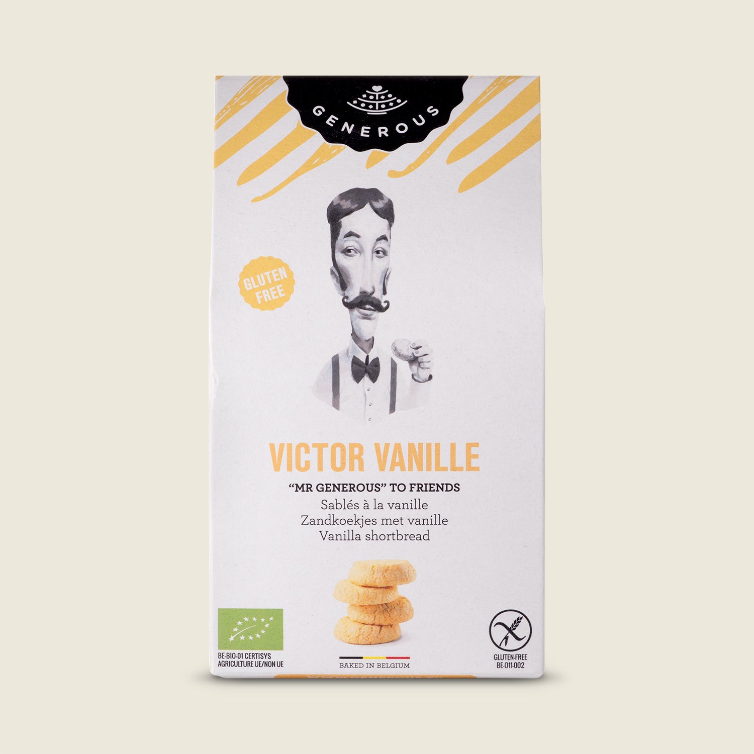 Generous Bio Máslové sušenky Victore Vanille, 100 g
