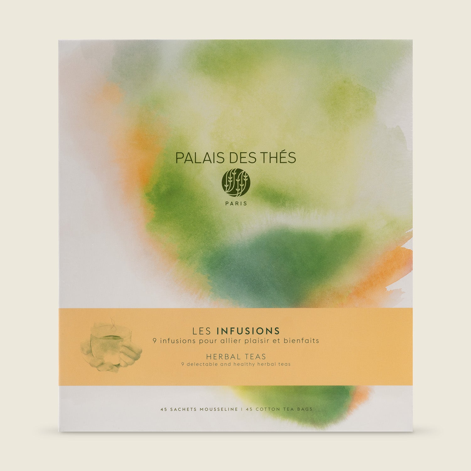 Palais des Thés Dárkový box 9 druhů bio infuzí bez kofeinu, 45 sáčků, 100g