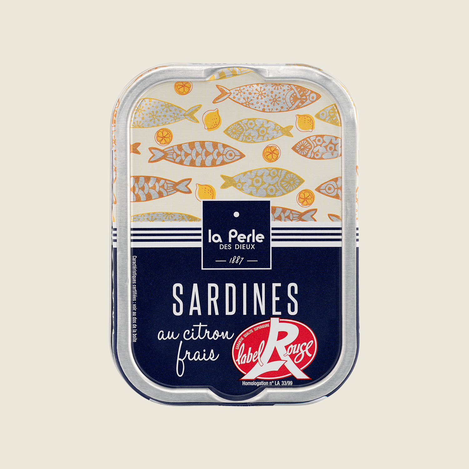 La Perle des Dieux Sardinky Label Rouge s citronem, 115g