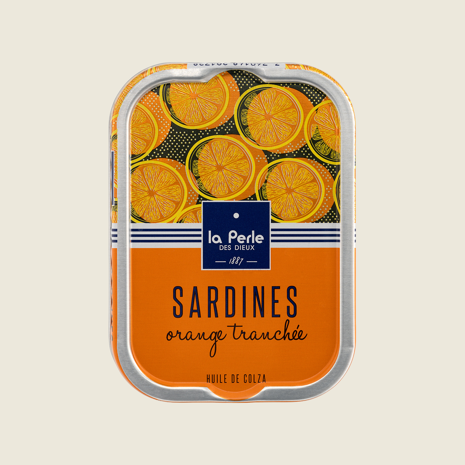La Perle des Dieux Sardinky v řepkovém oleji s plátky pomeranče, 115g