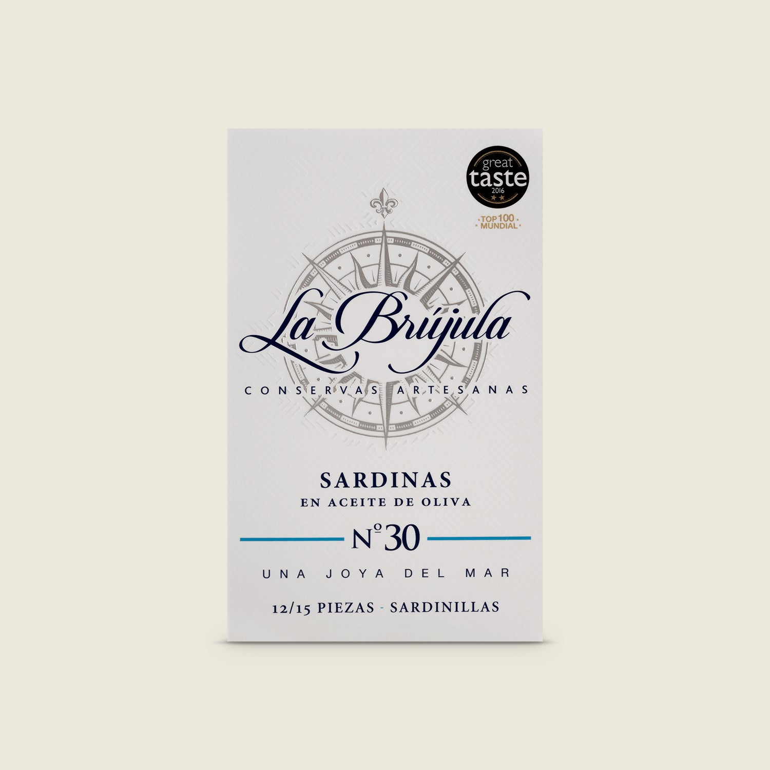 La Brújula N30 Malé sardinky v olivovém oleji, 12/15ks, 115g