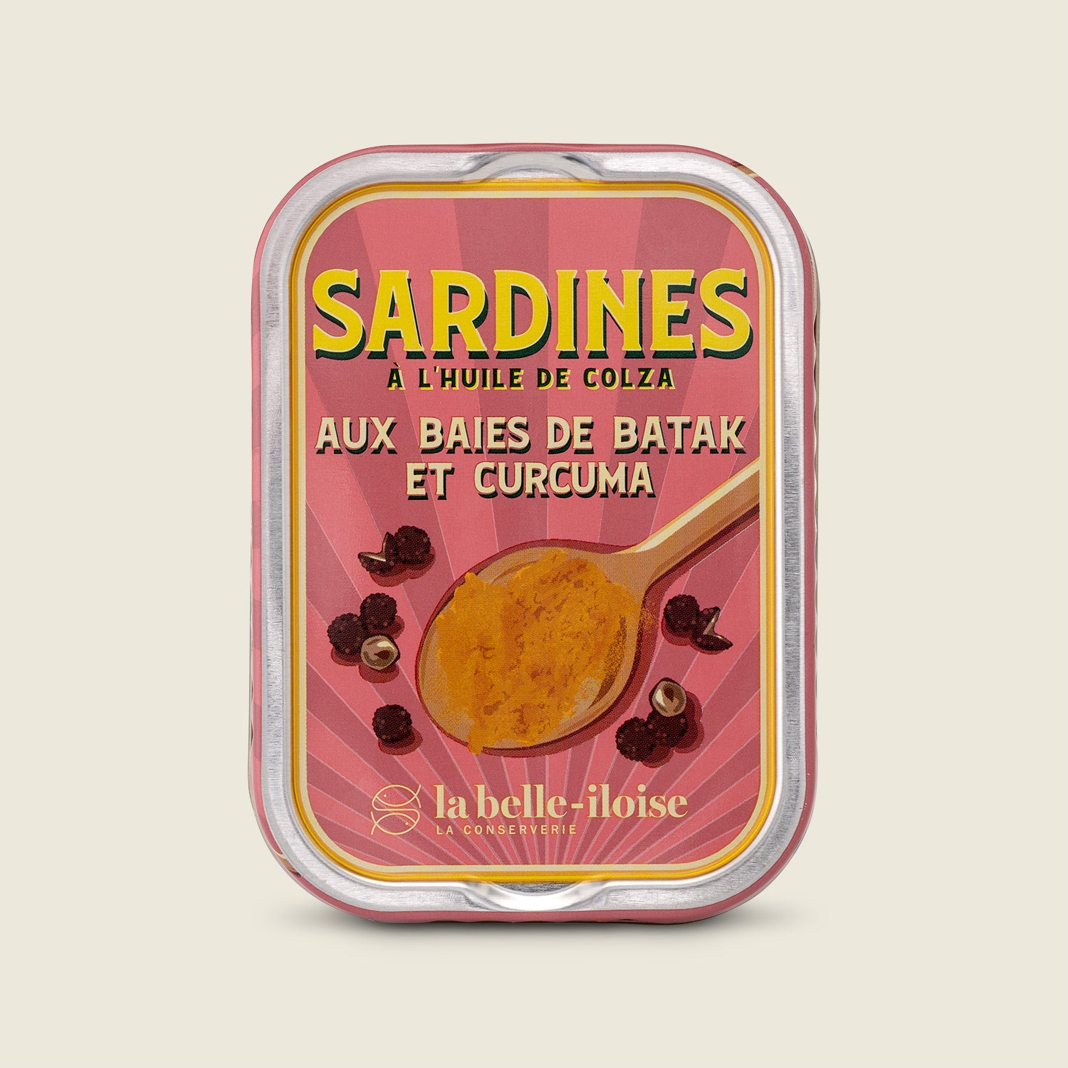 La Belle Illoise Sardinky s batakem (Andalimanský pepř) a kurkumou, 115g