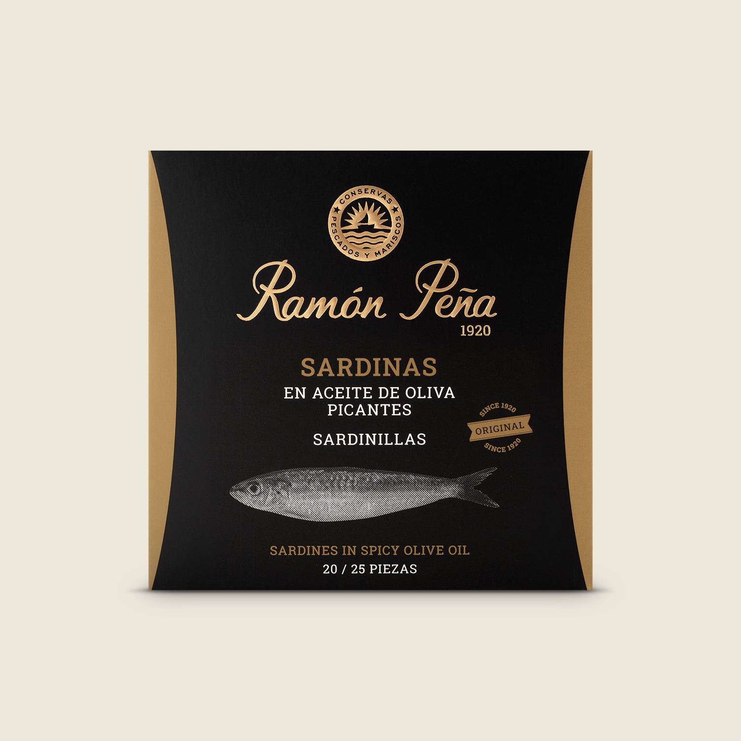 Ramón Peňa Malé sardinky v pálivém olivovém oleji, zlatá řada, 20/25 ks, 130g