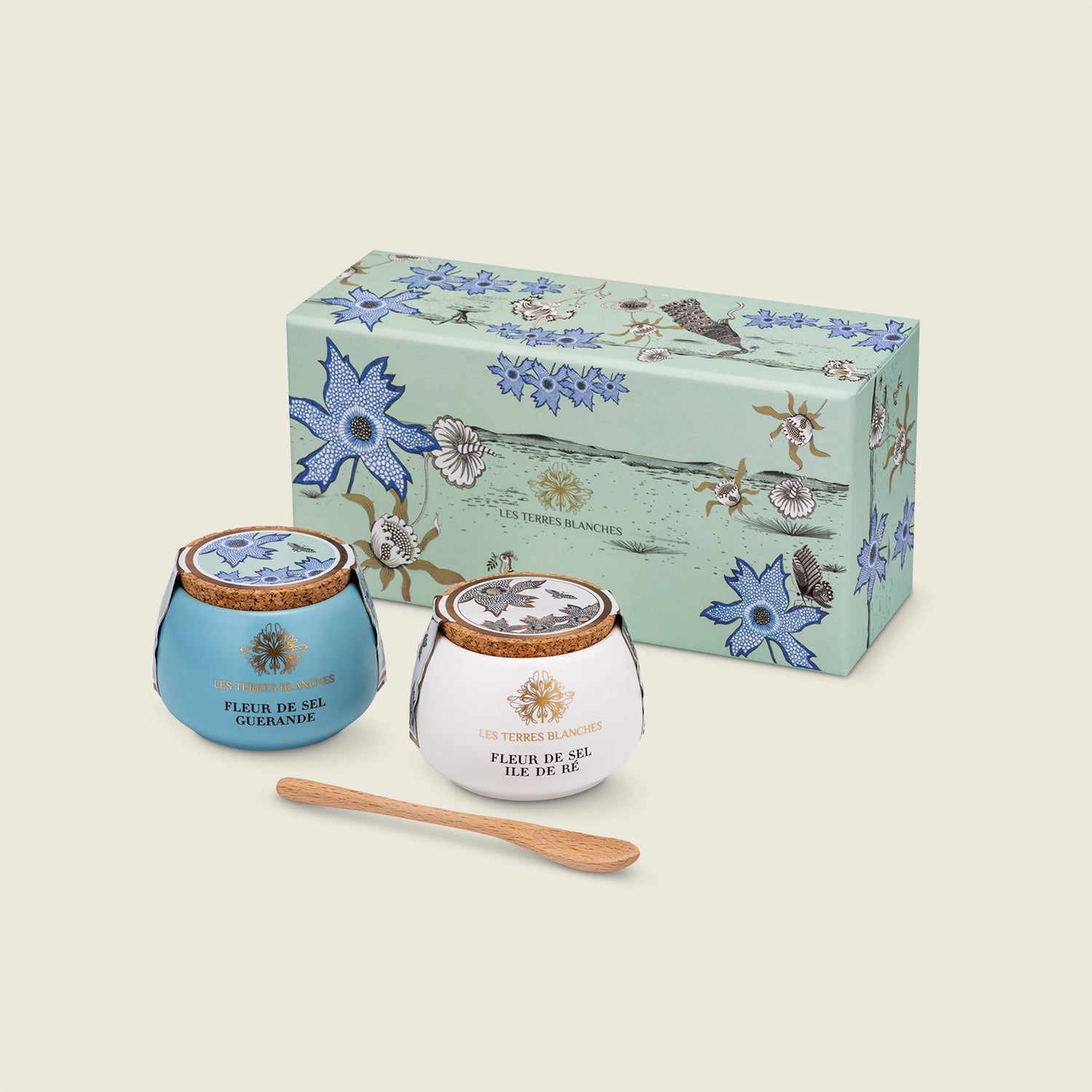 Les Terres Blanches Dárkový set dvou solných květů, 2x 50g