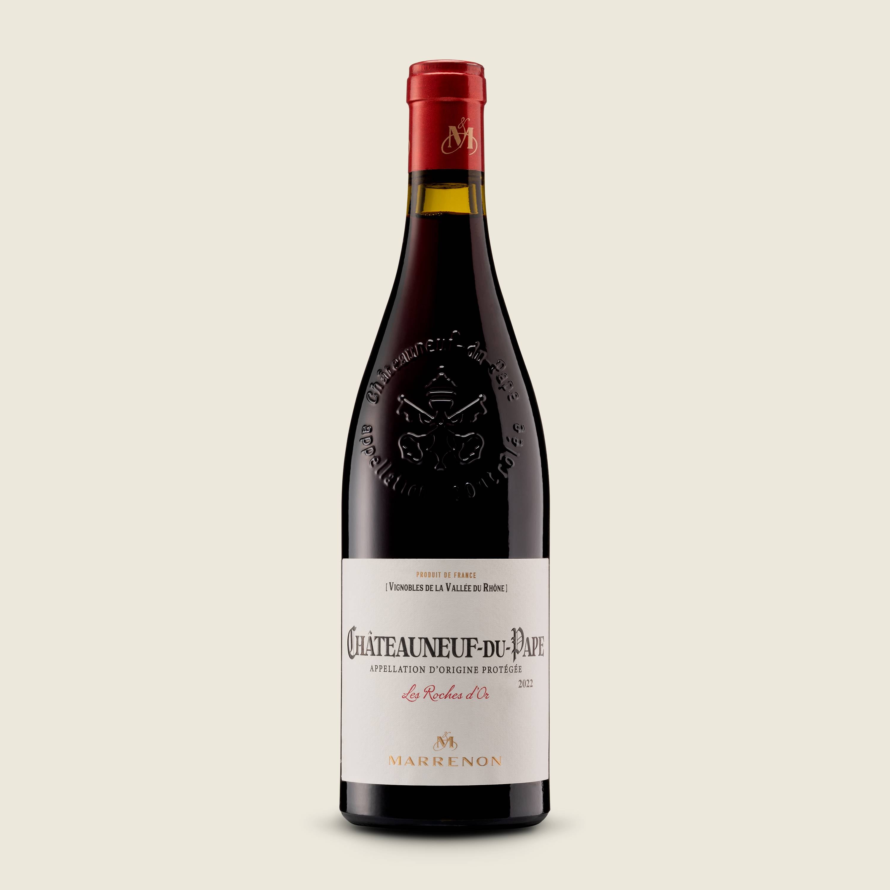 Marrenon CHÂTEAUNEUF DU PAPE LES ROCHES D'OR 2022, červené suché víno
