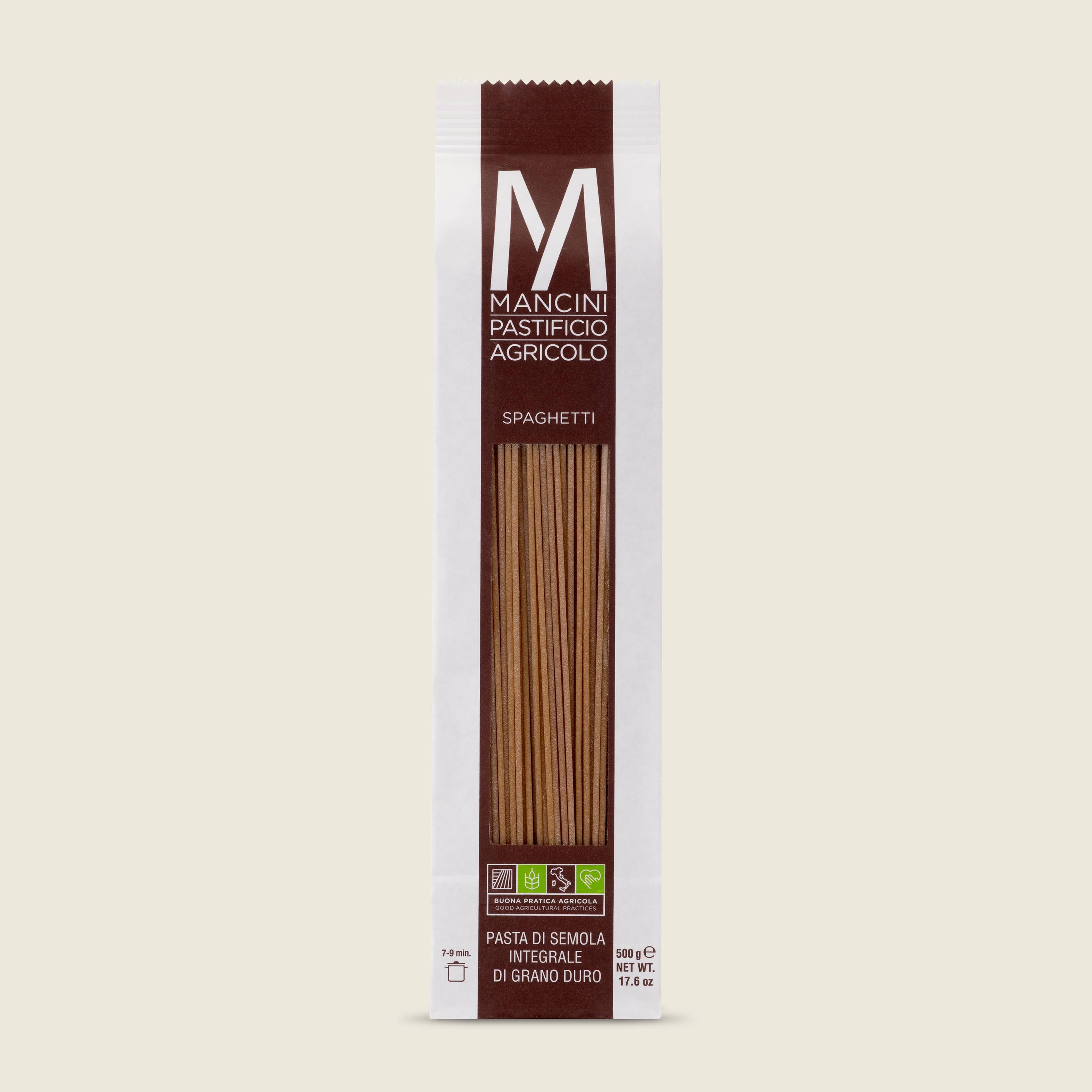 Pasta Mancini Spaghetti celozrnné, 500g